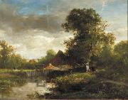 Willem Roelofs Landschap met beek china oil painting artist